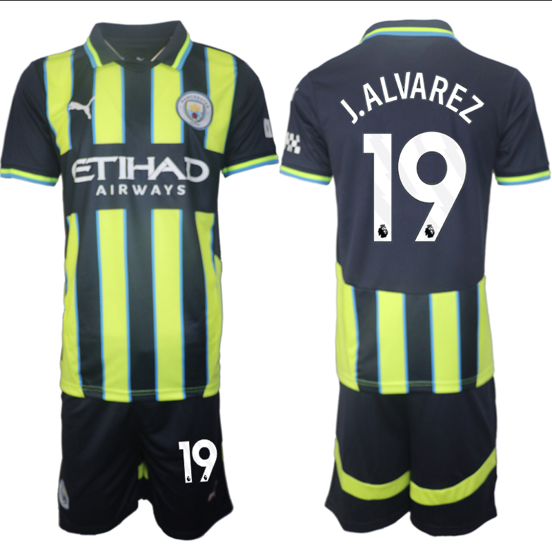 Men 2024-2025 Club Manchester City away black green #19 Soccer Jersey